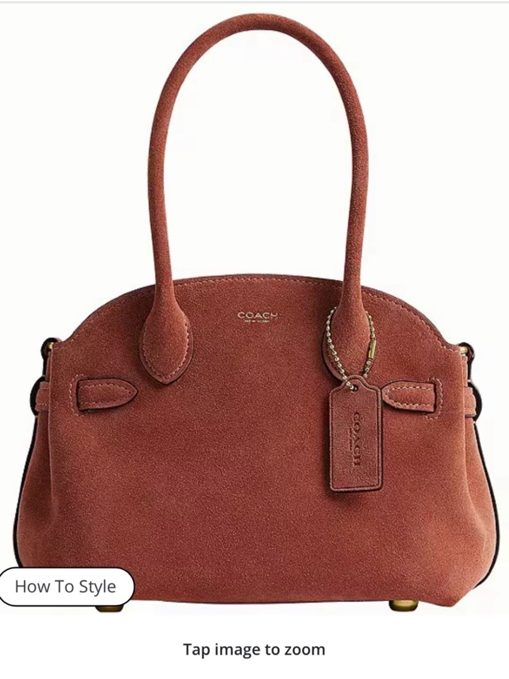 COACH
Suede Soft Empire 21 Handle Satchel Bag